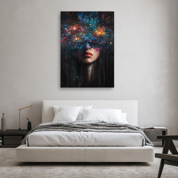 Feeby Obraz do salonu, Twarz Kobiety Abstrakcja 40x60