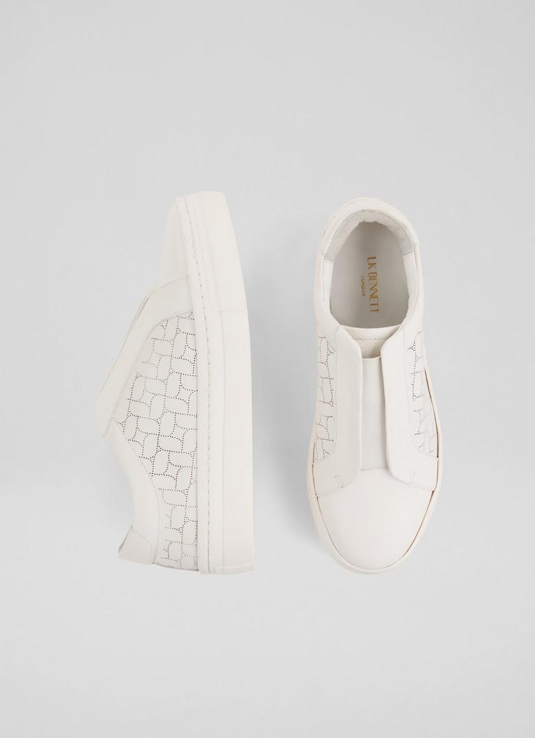 Joy Neutral Leather Oloid Trainers