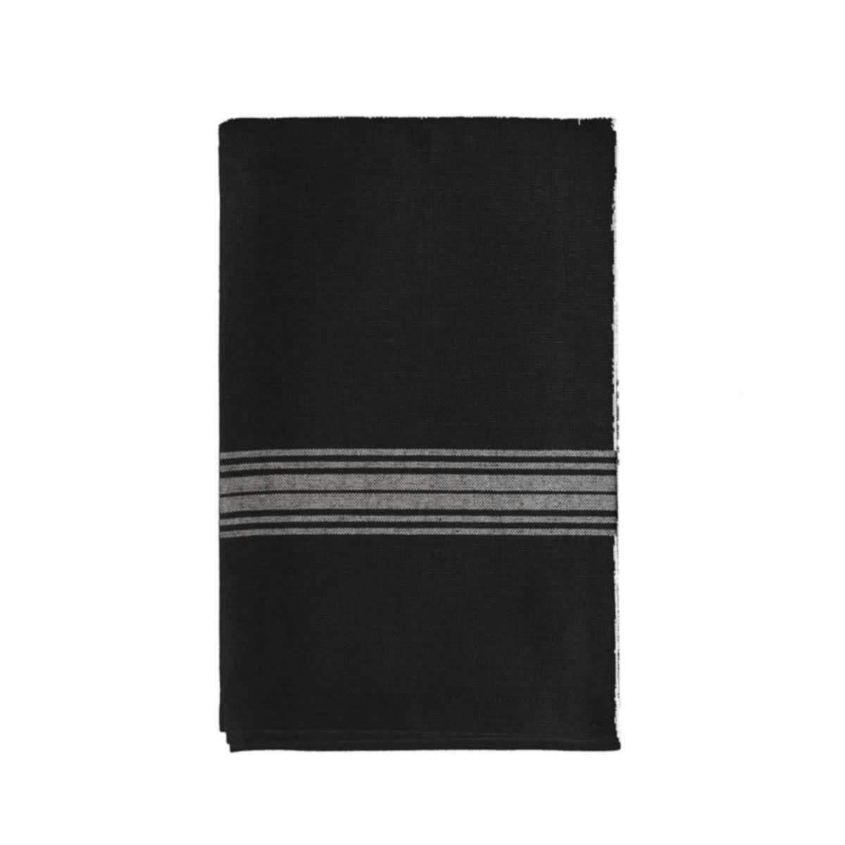 SKANDLIFE - Lot de 3 torchons coton  noir 50x70 cm