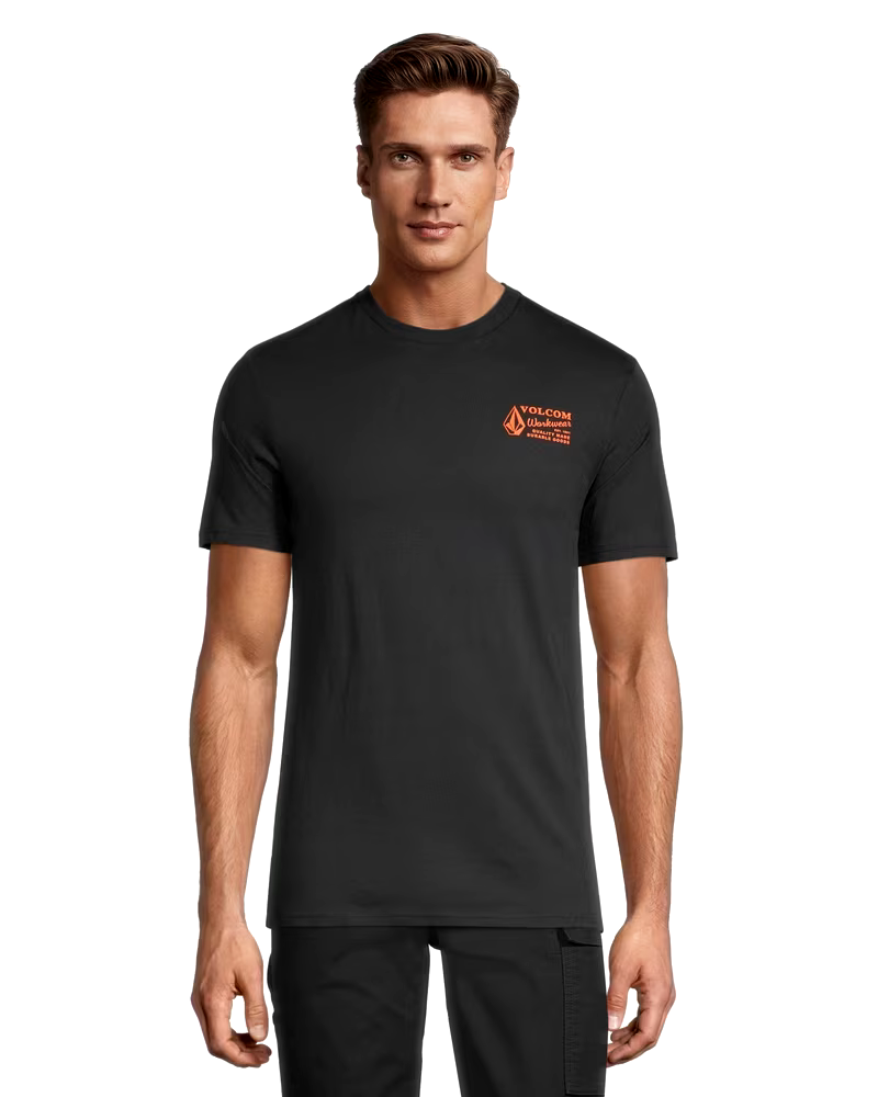 Volcom Workwear Men's Modern Fit Crewneck Cotton Work T Shirt
