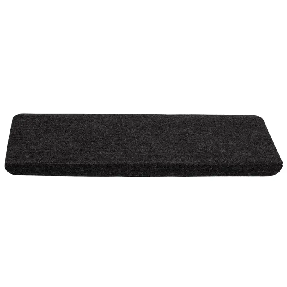 vidaXL - Trapmat - Zwart - Stof - 65 x 24.5 x 3.5 cm - 15 stuks