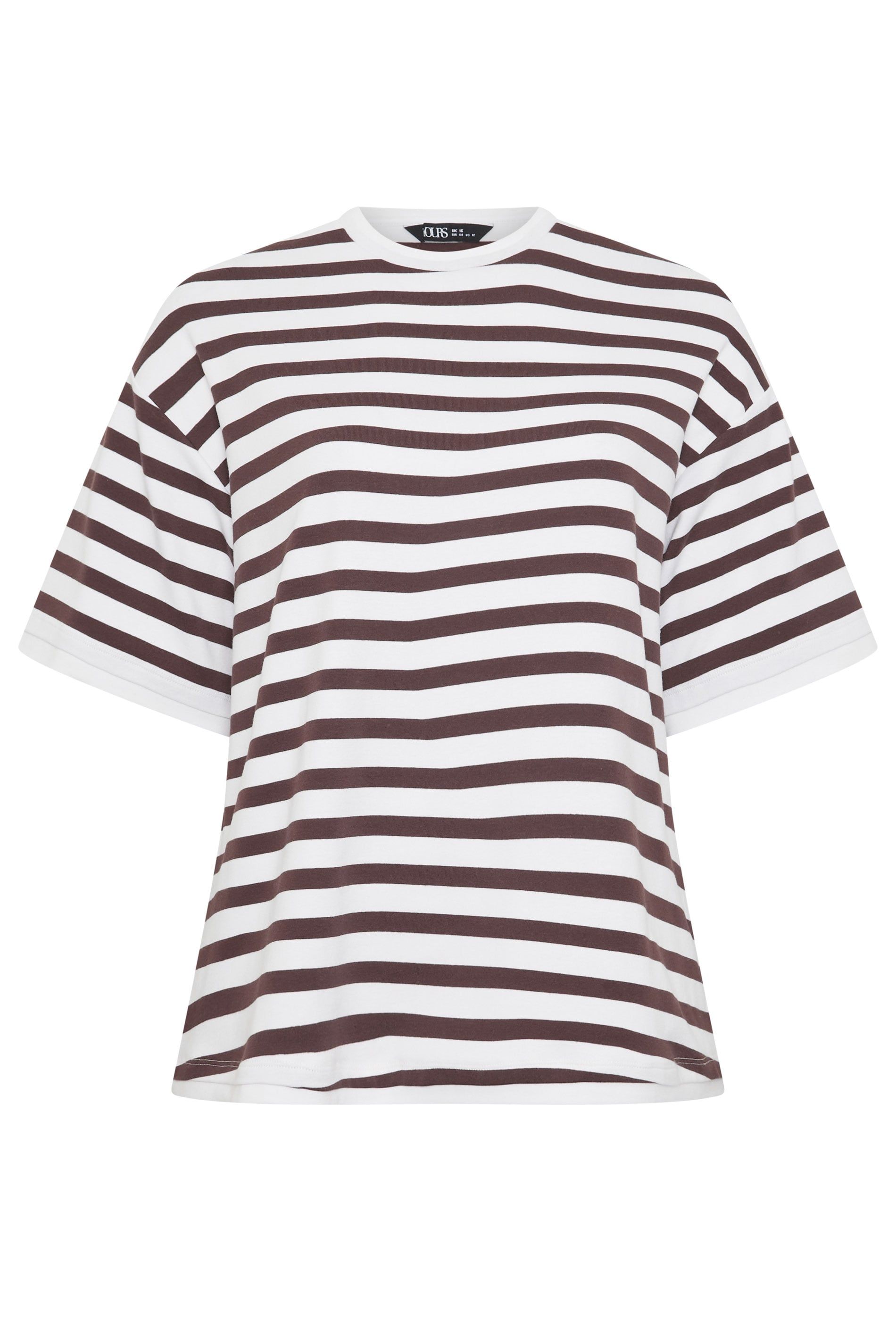 Yours Stripe Oversized Ringer T-Shirt