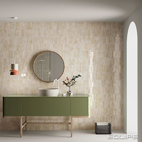Carrelage Effet Zellige Beige COLO Gloss 5x15 canvas - Les Carreaux de Jean