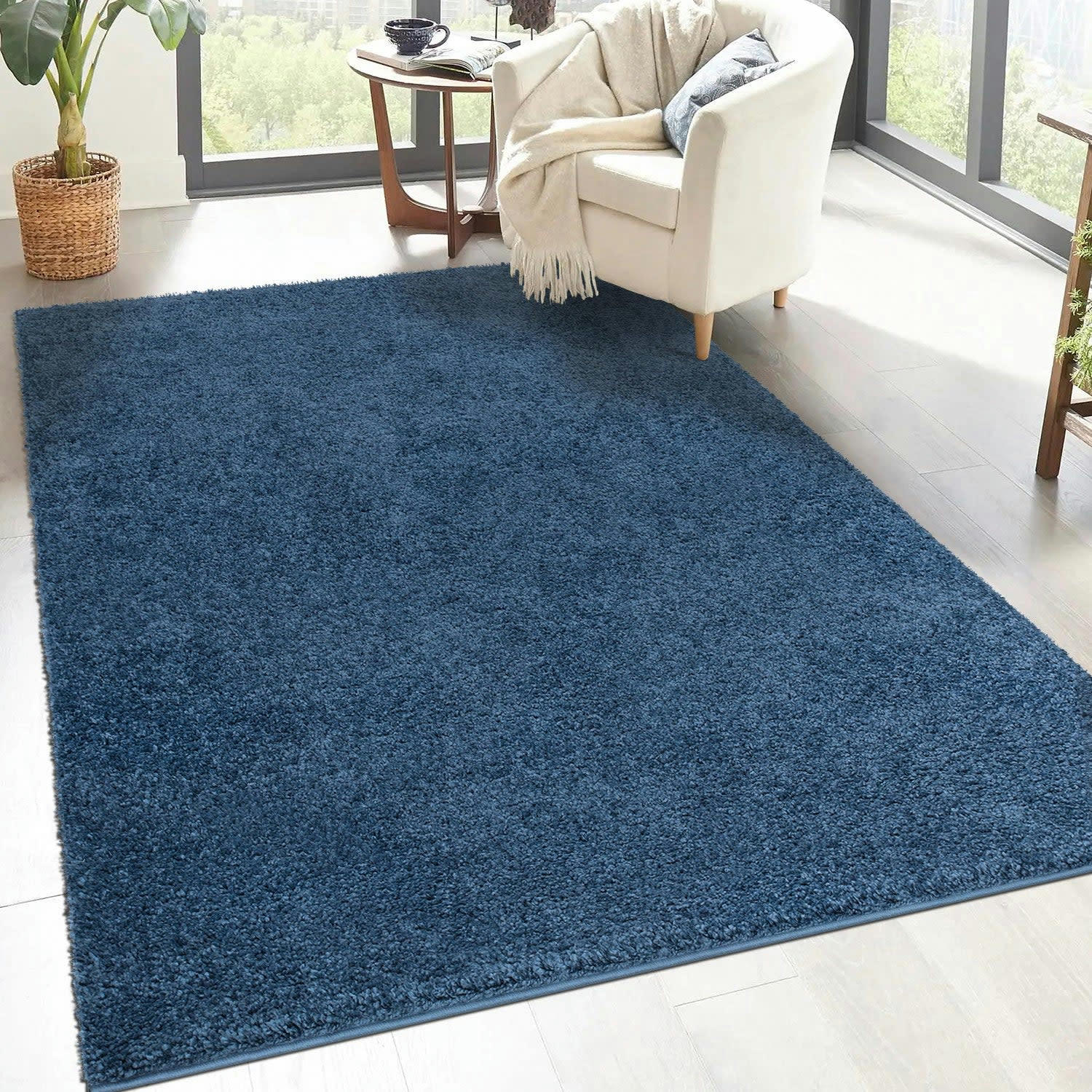 SOFTY - Tapis à poils longs SOFTY bleu 100x200cm