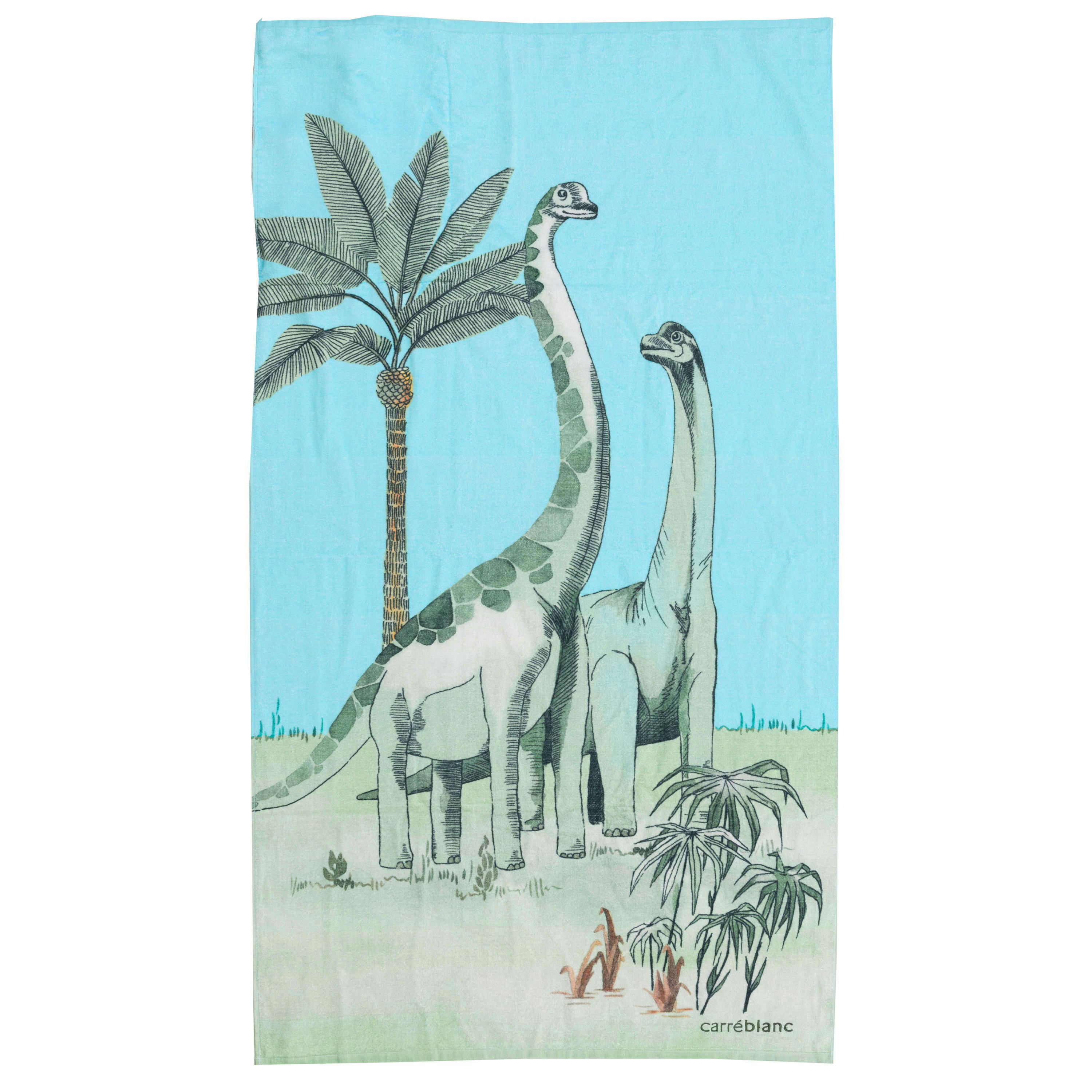 DINOTOPI - Sac de plage imprimé vert 90 x 160 cm
