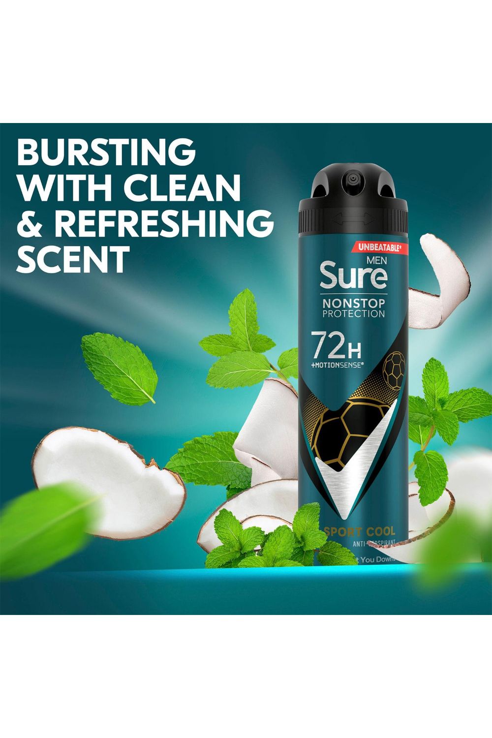 Sure Men Nonstop Protection 72H 'Anti-Perspirant Deodorant' 150ml, 3pk