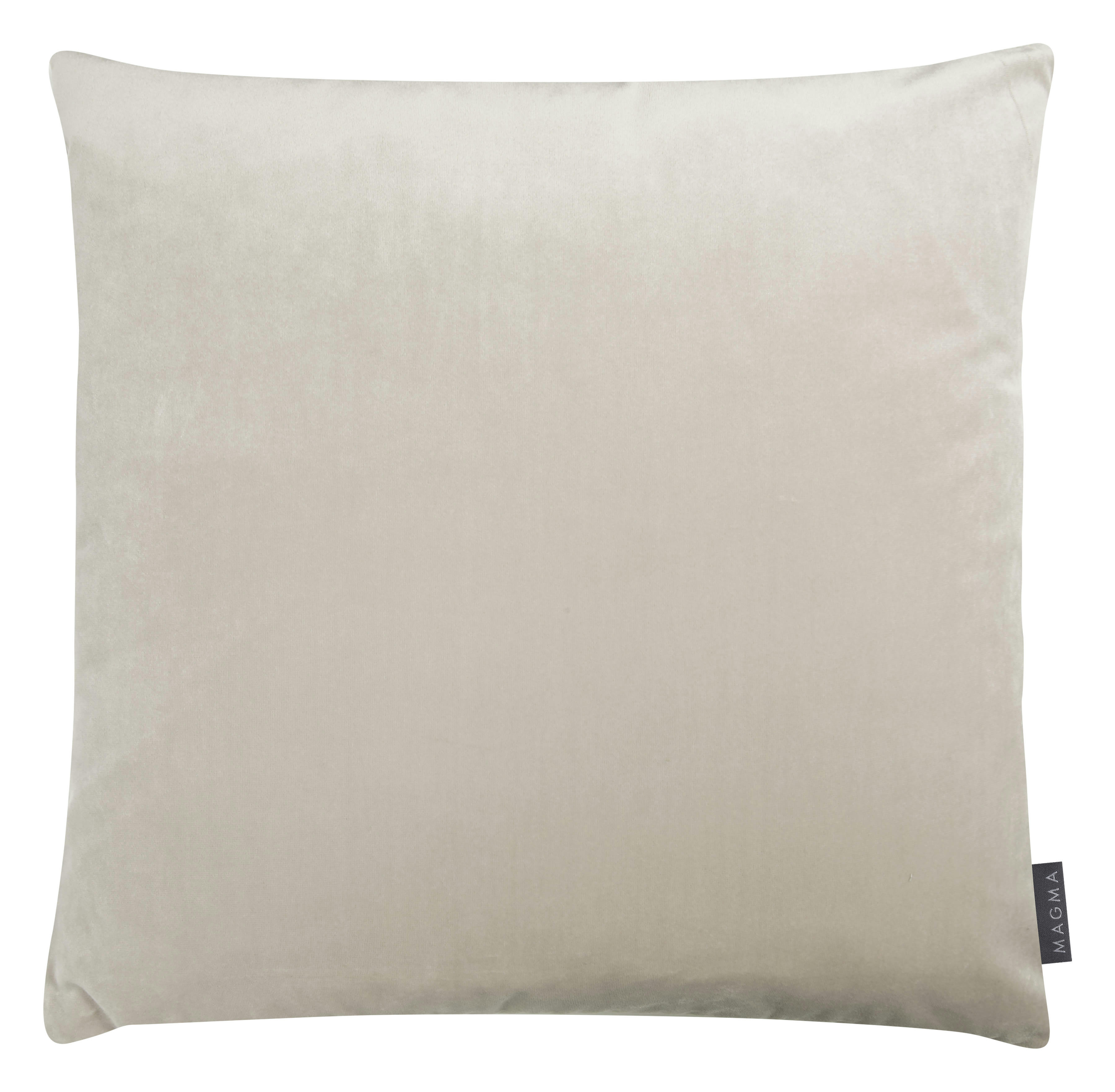 SAMT UNI - Housses de coussin velours bicolore beige - Lot de 2-50x50