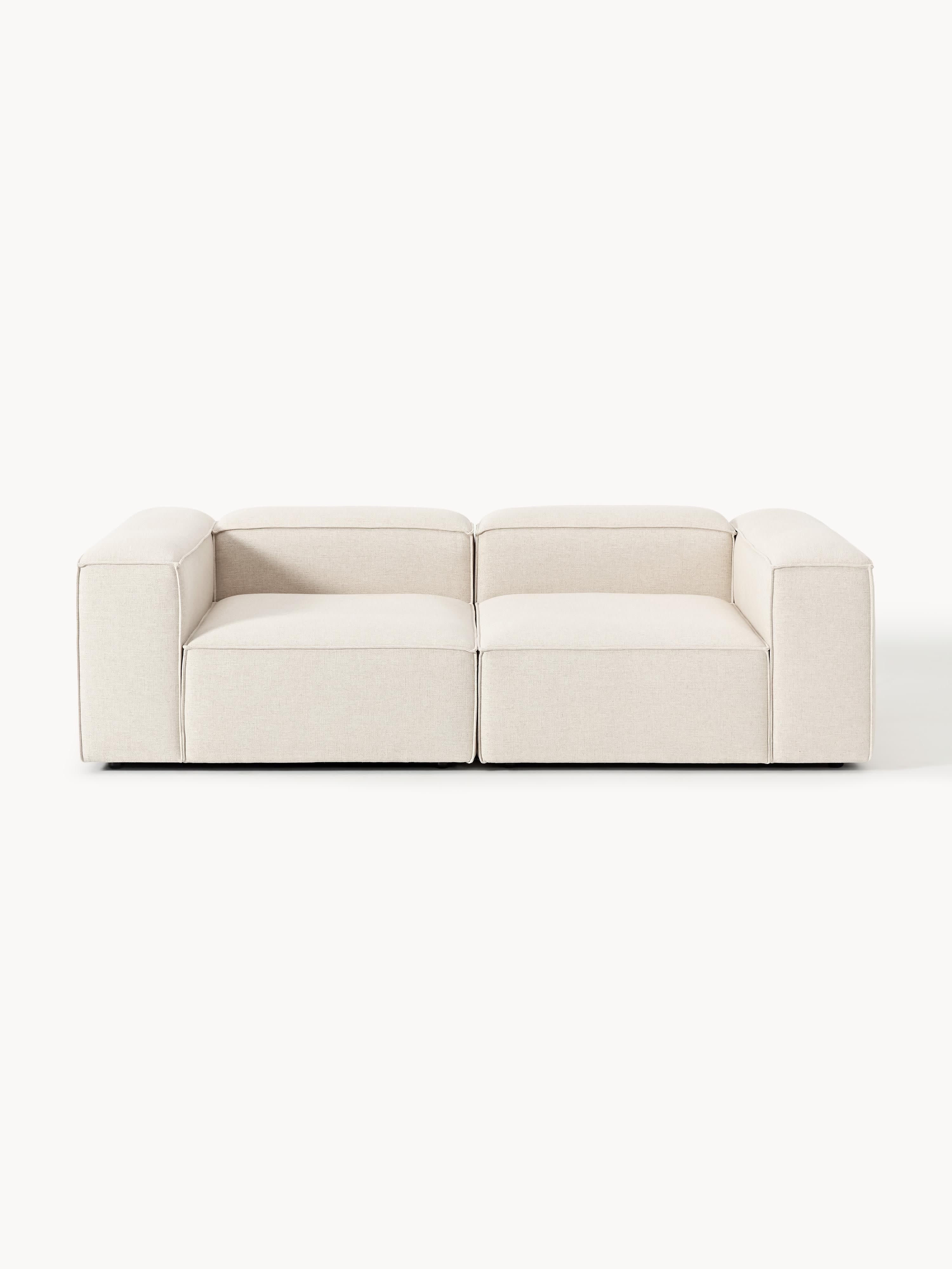 Modulares Sofa Lennon (3-Sitzer) aus Leinen-Mix
