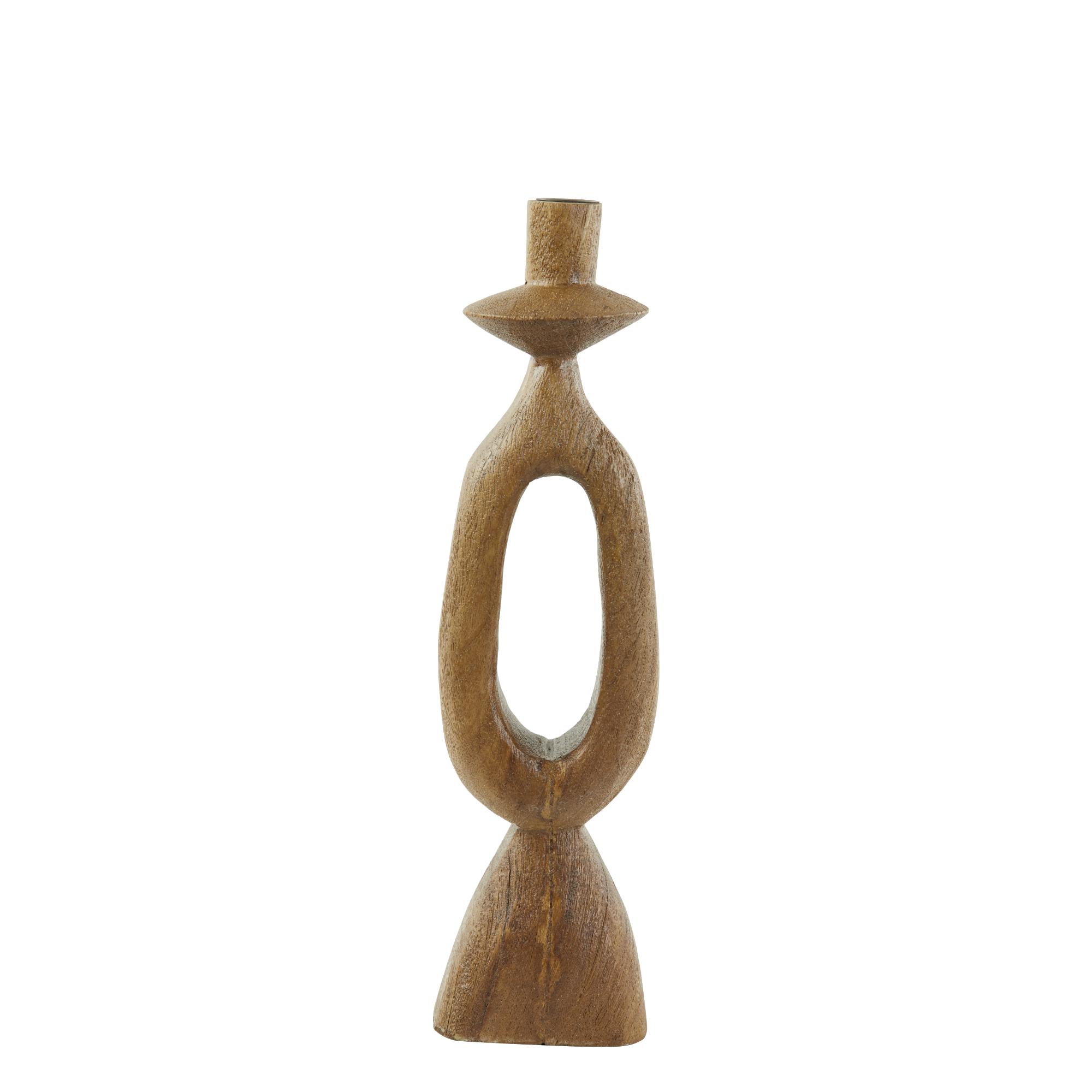 Light & Living kandelaar Django - bruin - 13x13x43cm