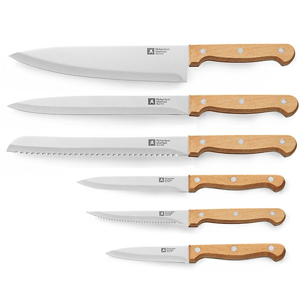 Bloc en bambou avec 6 couteaux de cuisine Bois - Artisan Bois par Richardson Sheffield