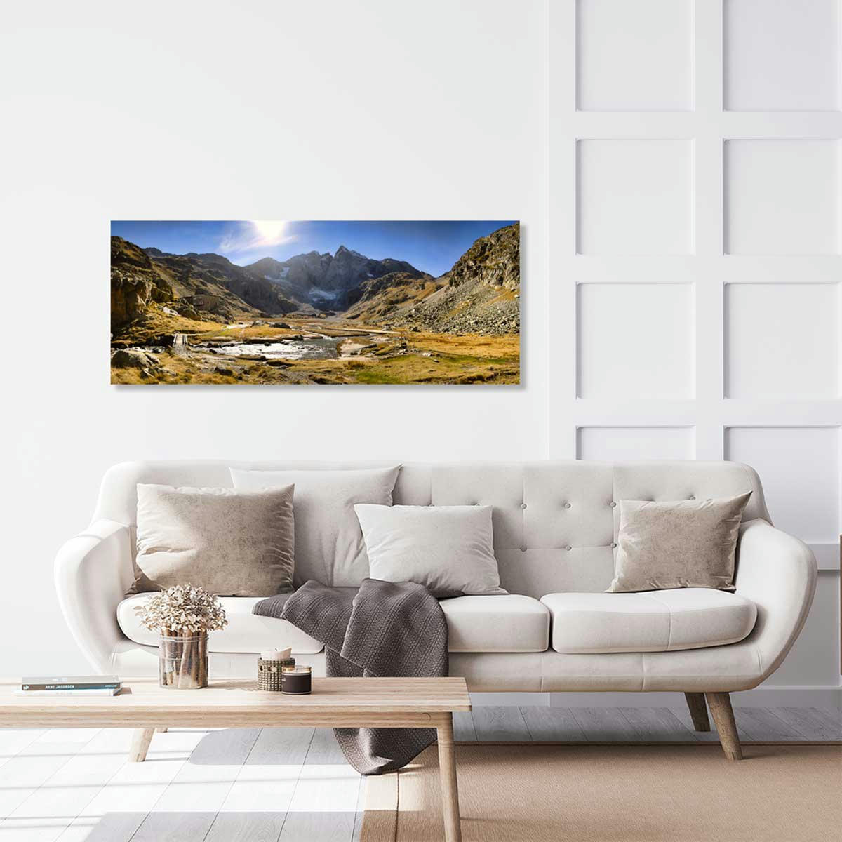 - Tableau montagne vignemale imprimé sur toile 120x50cm