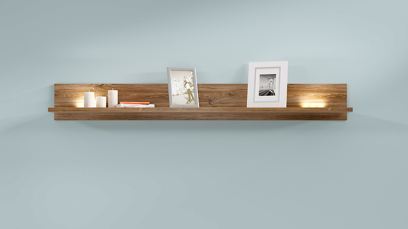 Półka ścienna Gent 200 cm dąb stirling