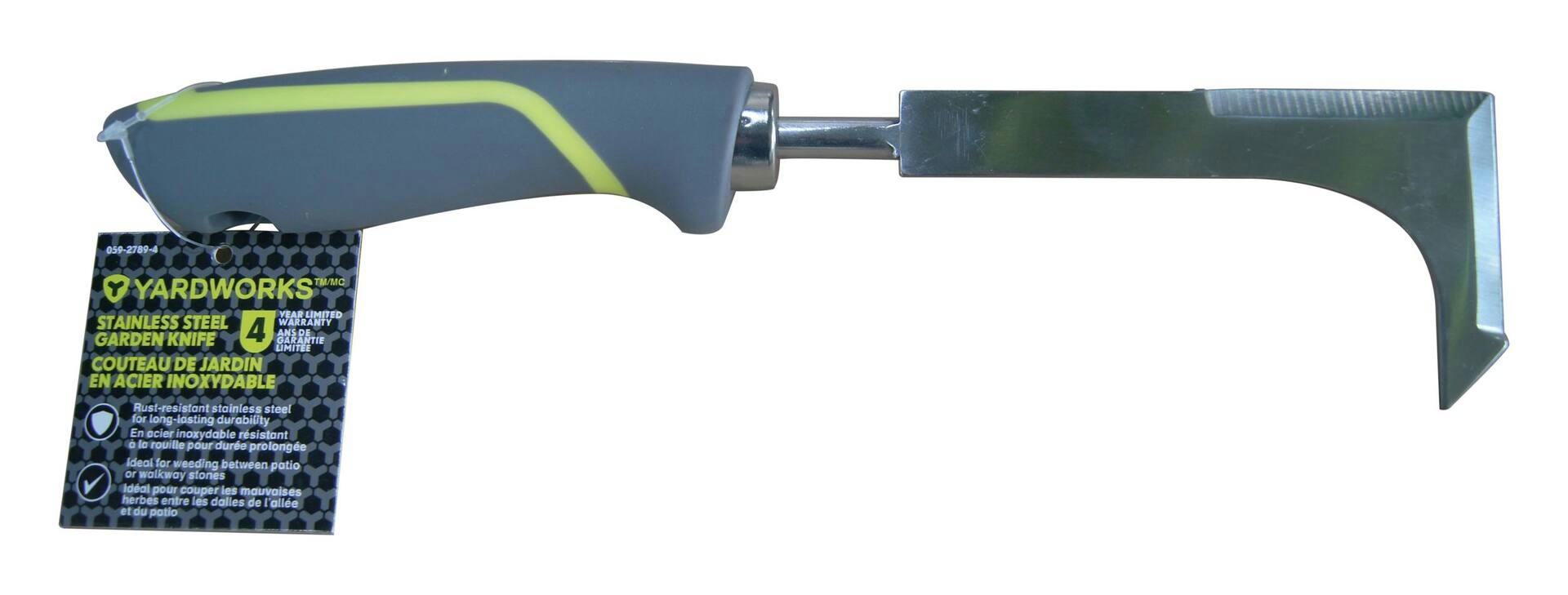 Yardworks 12-in Stainless-Steel Garden Hook Knife with Rubber Handle