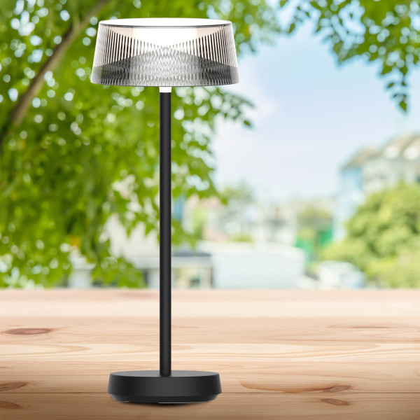 Lampa stołowa akumulatorowa CASABLANCA czarna LED 3.4W wys:37cm Polux