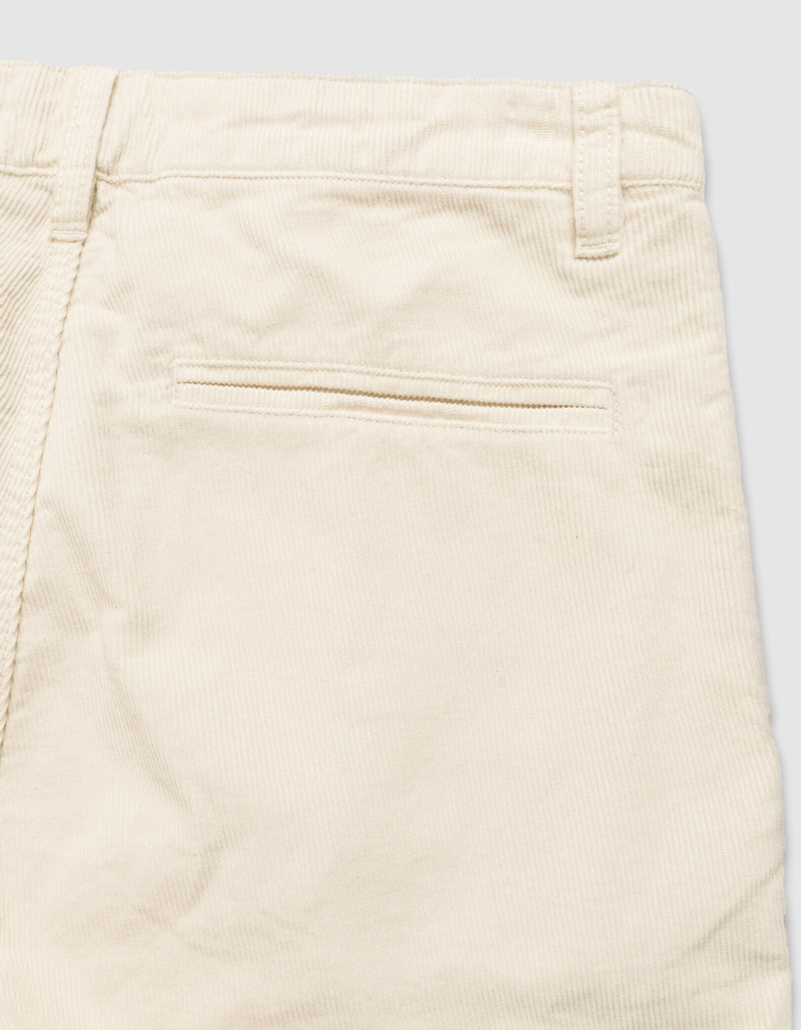 Pantalon chino droit écru velours milleraies Homme