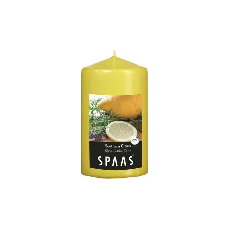 Bougie Cylindre parfumée agrumes du sud 10 cm