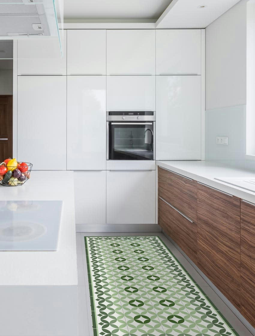 BARCELONE - Tapis en vinyle Laietana Green verte 60x120