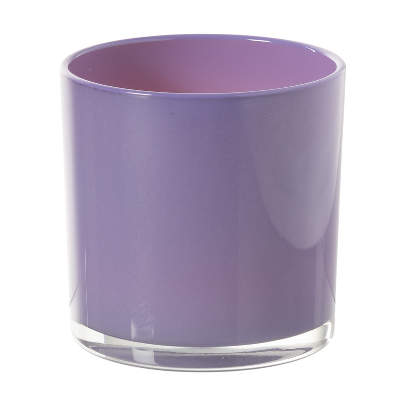 Waxinelichthouder - paars - &Oslash;10x10 cm