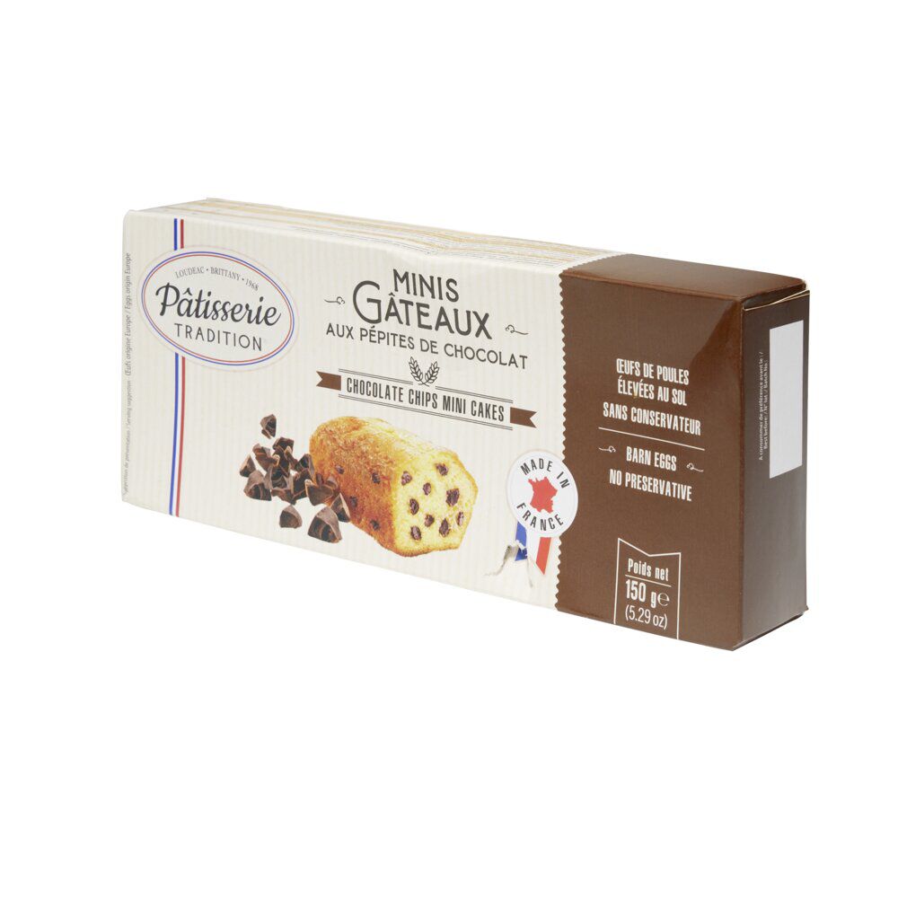 Minis gâteaux pépites chocolat x9 pâtisserie tradition 150g