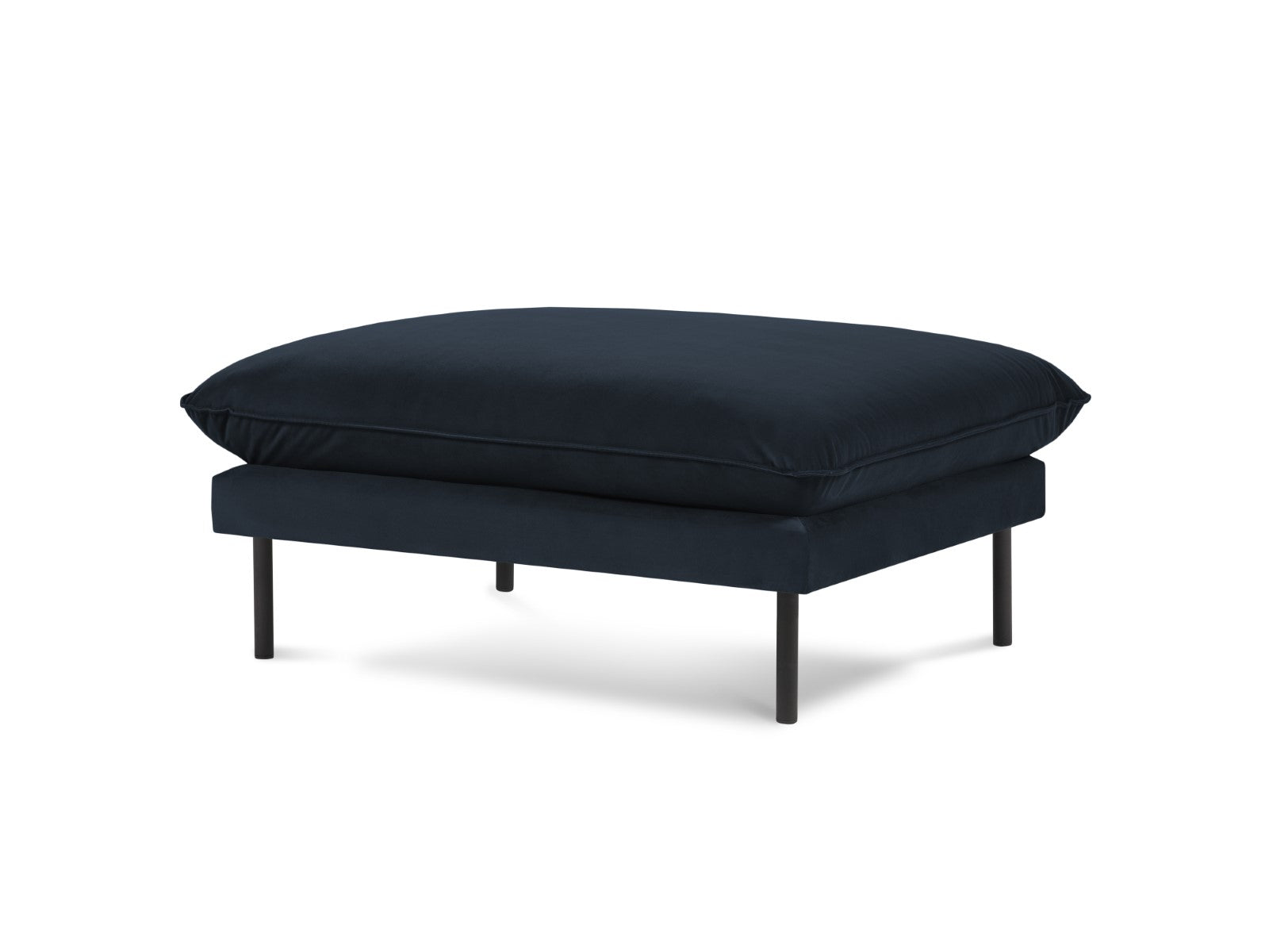 Cosmopolitan Design Poef Vienna flueel, donkerblauw - 73x93x43cm