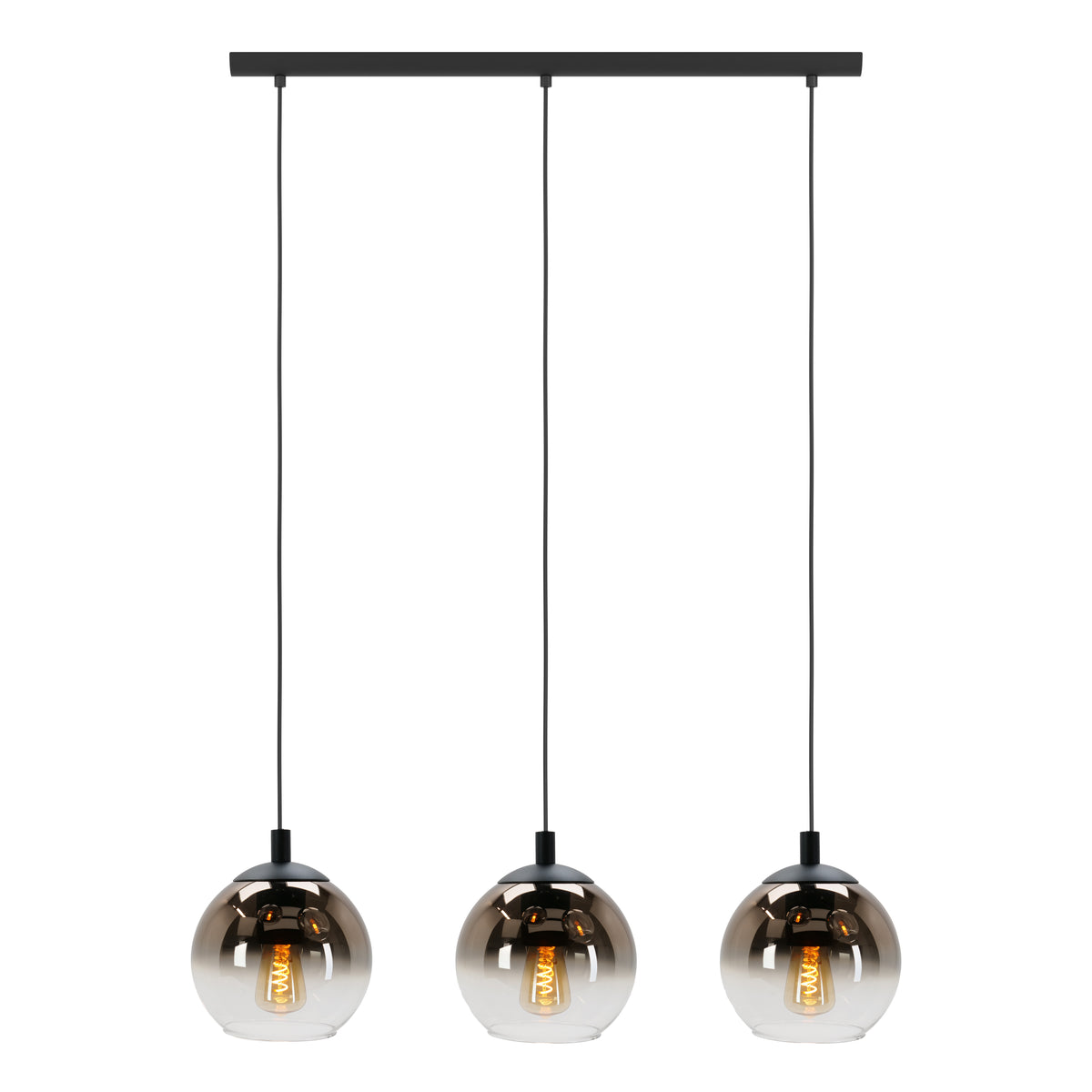 EGLO hanglamp Ariscani 1 - e27 - 76,5 cm - zwart - koperglas
