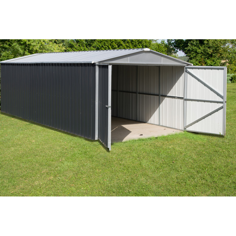 Garage en métal 2,97 x 7,62 x 2,21 m