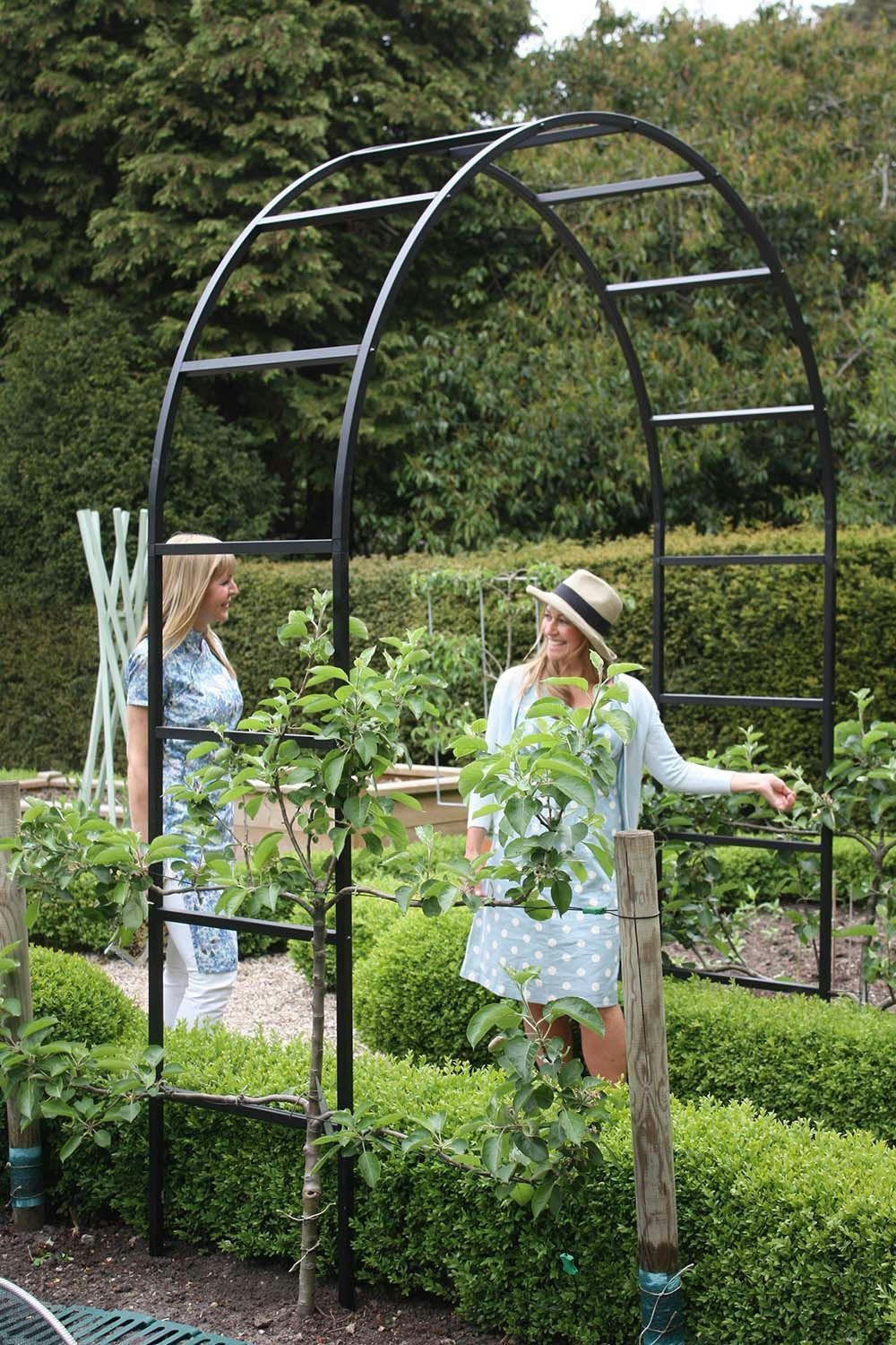 - Grande arche de jardin en acier galvanisé roman