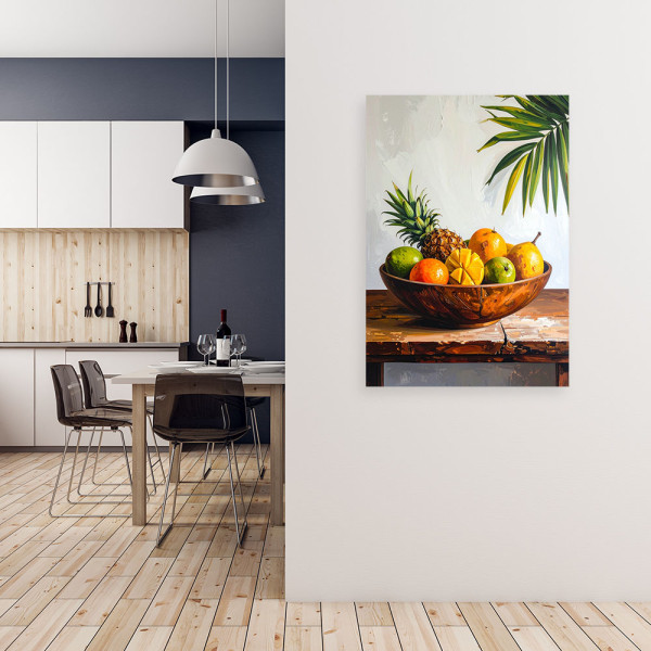 Obraz do kuchni jadalni restauracji, Martwa natura owoce egzotyczne 20x30