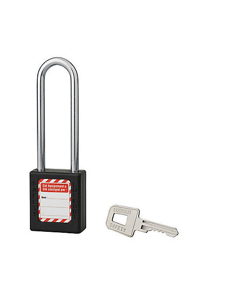 Cadenas de consignation 40mm, anse acier 76mm, Noir - Thirard