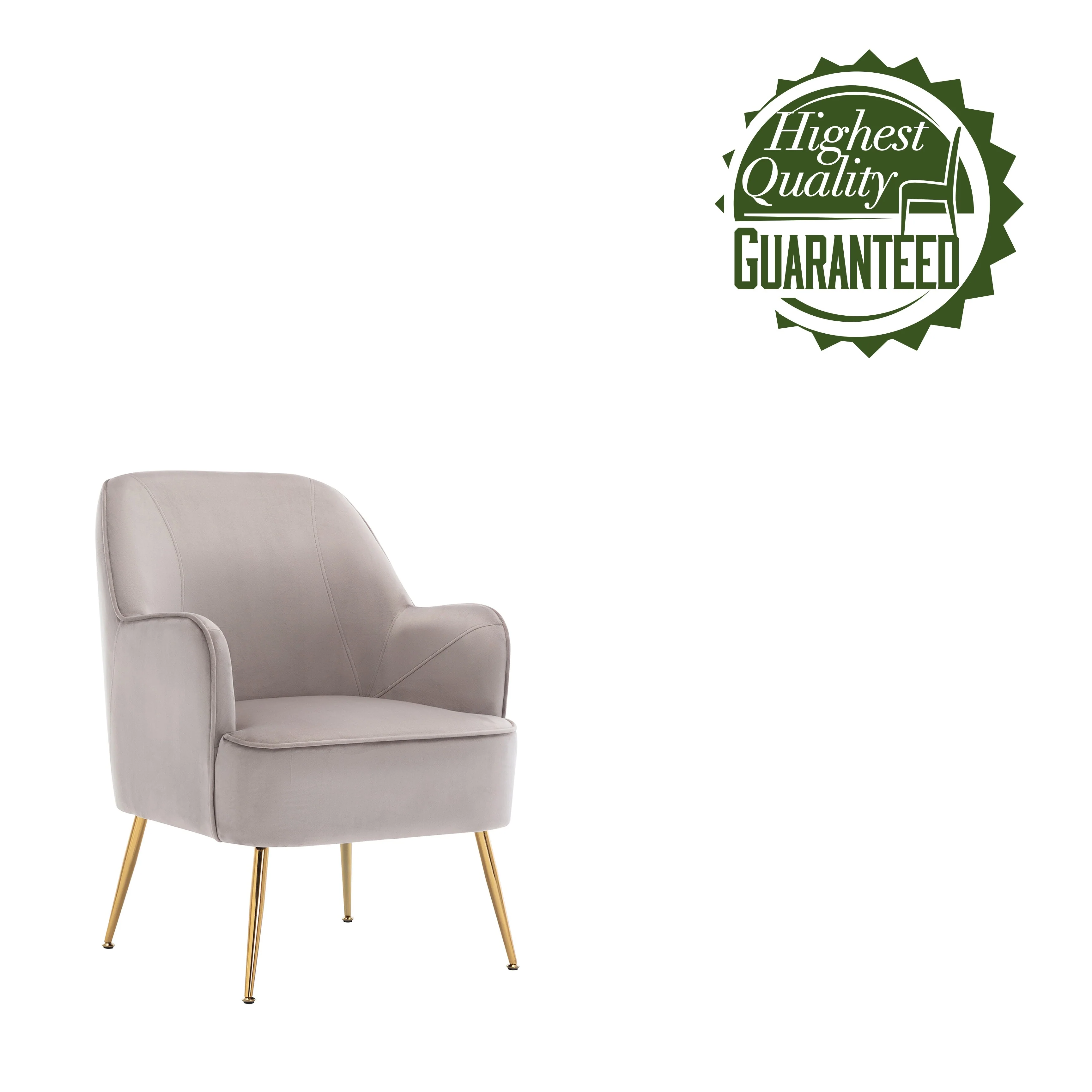 Porthos Home Adora Velvet Upholstered Accent Chair with Gold Chrome Legs