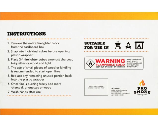 Pro Smoke Wooden Fire Lighters 24pk