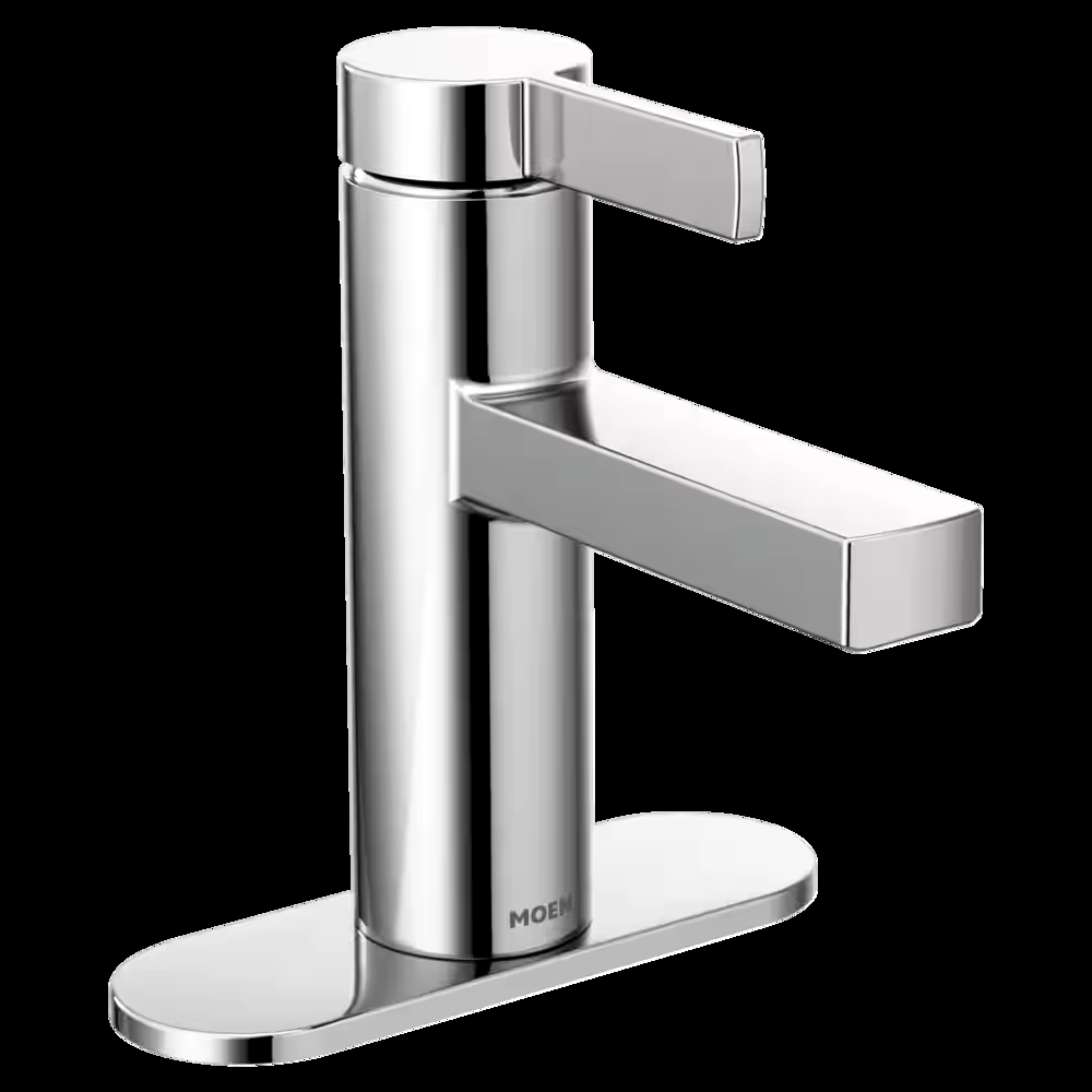 Moen® Beric Single Handle Single Hole Bathroom Sink Faucet, WaterSense® Certified, Chrome