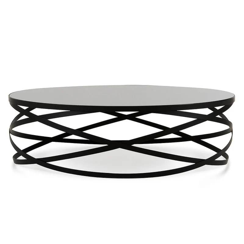 13 Black Metal And Glass Coffee Table