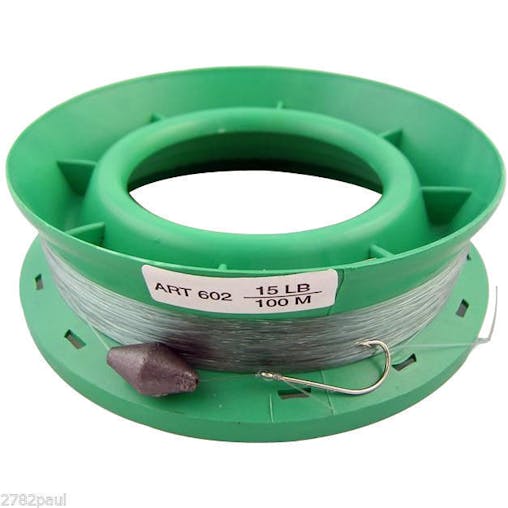 6 Inch Hand Caster Pre Rigged with 100m of 15lb Mono Fishing Line