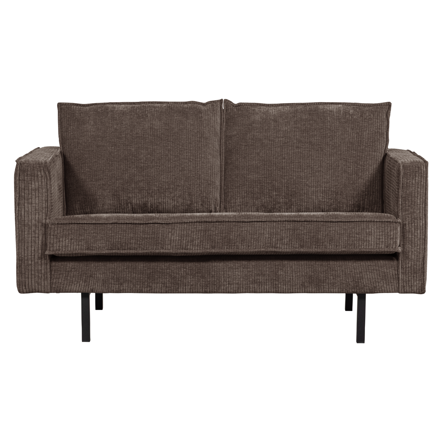 WOOOD 2-zits bank Rodeo - Ribstof - Bruin - 85x150x86