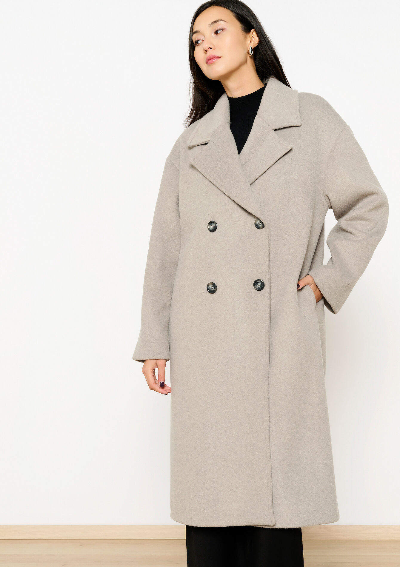 Oversized jas met dubbele knopen