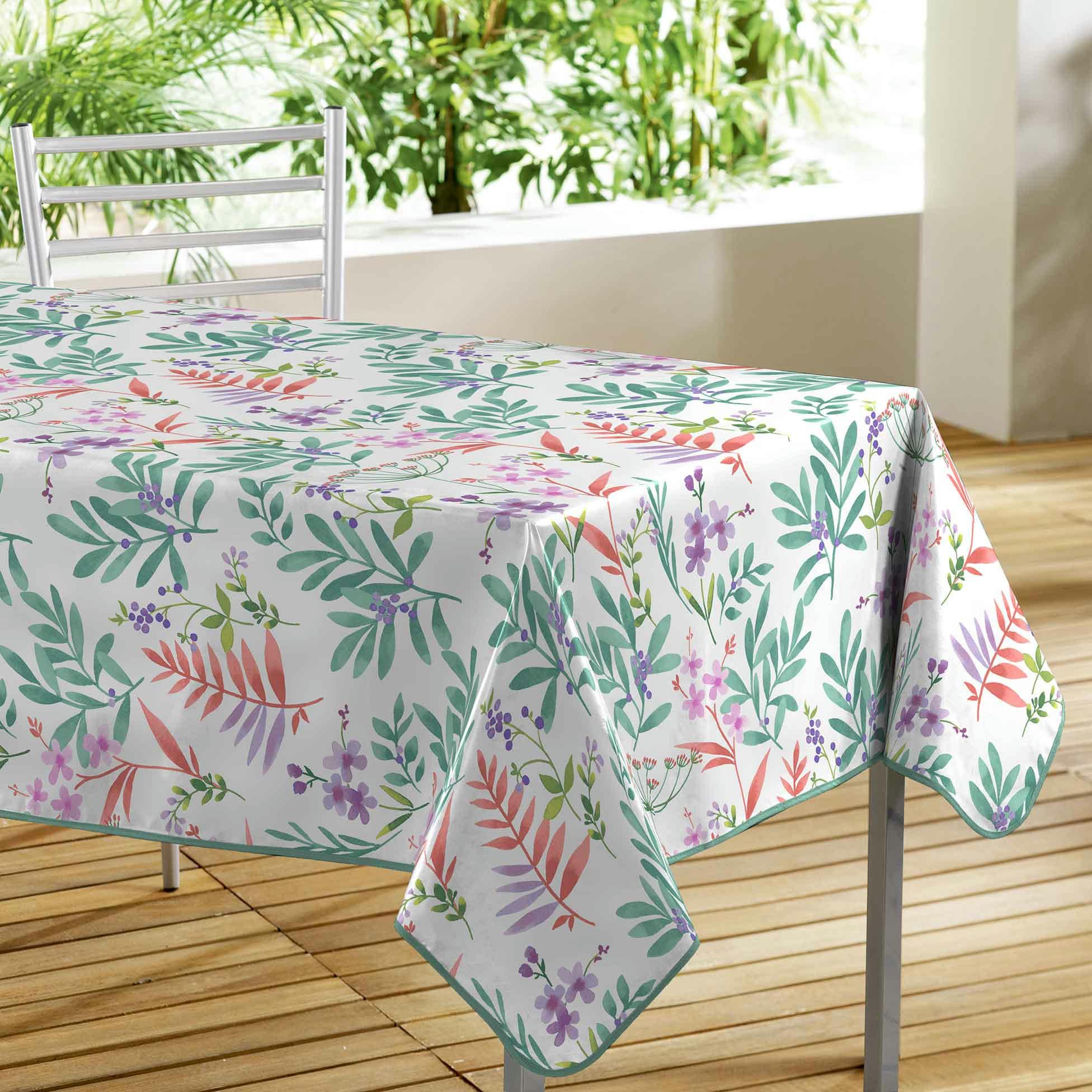 HERBELLA - Nappe rectangulaire toile cirée 140x240cm