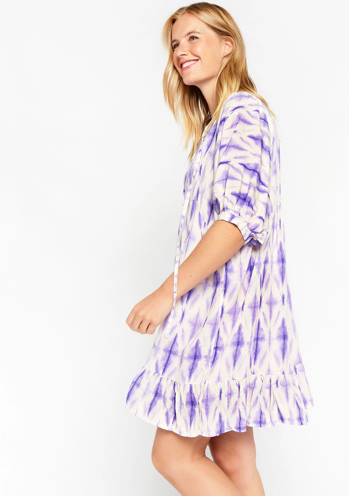 Boxy jurk met tie-dye