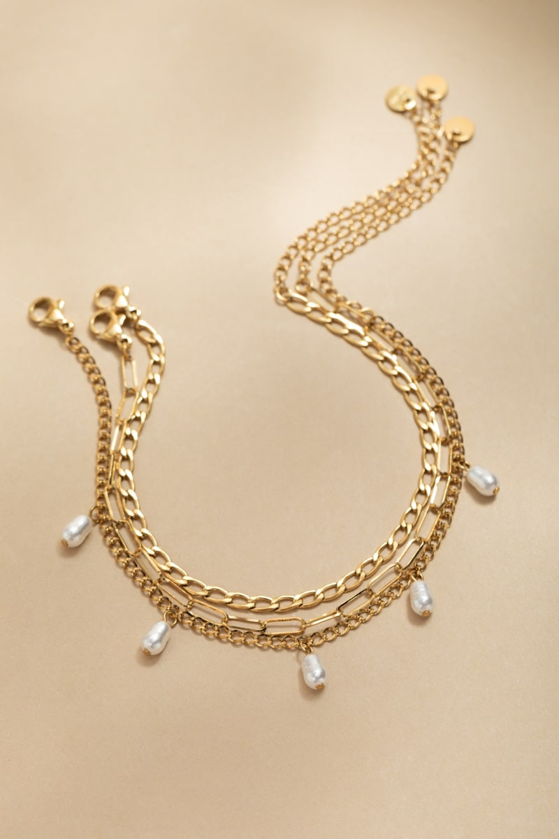 Loretta Stainless Steel Chain Bracelet Set