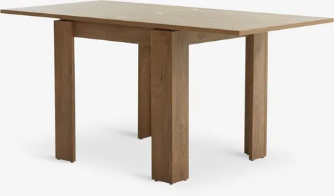 Spisebord VEDDE 80x80/160 vild mørk egefarve