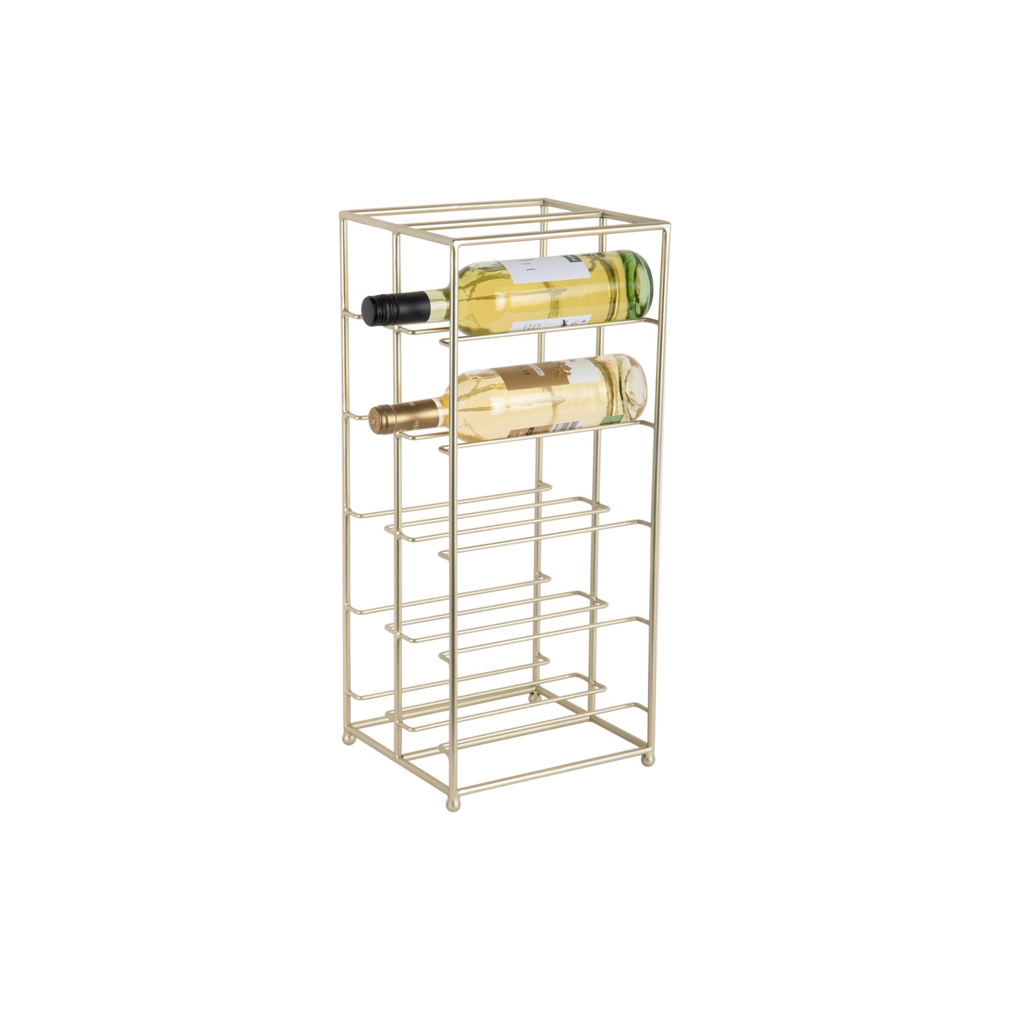 Present Time wijnrek Dual Floor - goud - 25x22.5x57cm
