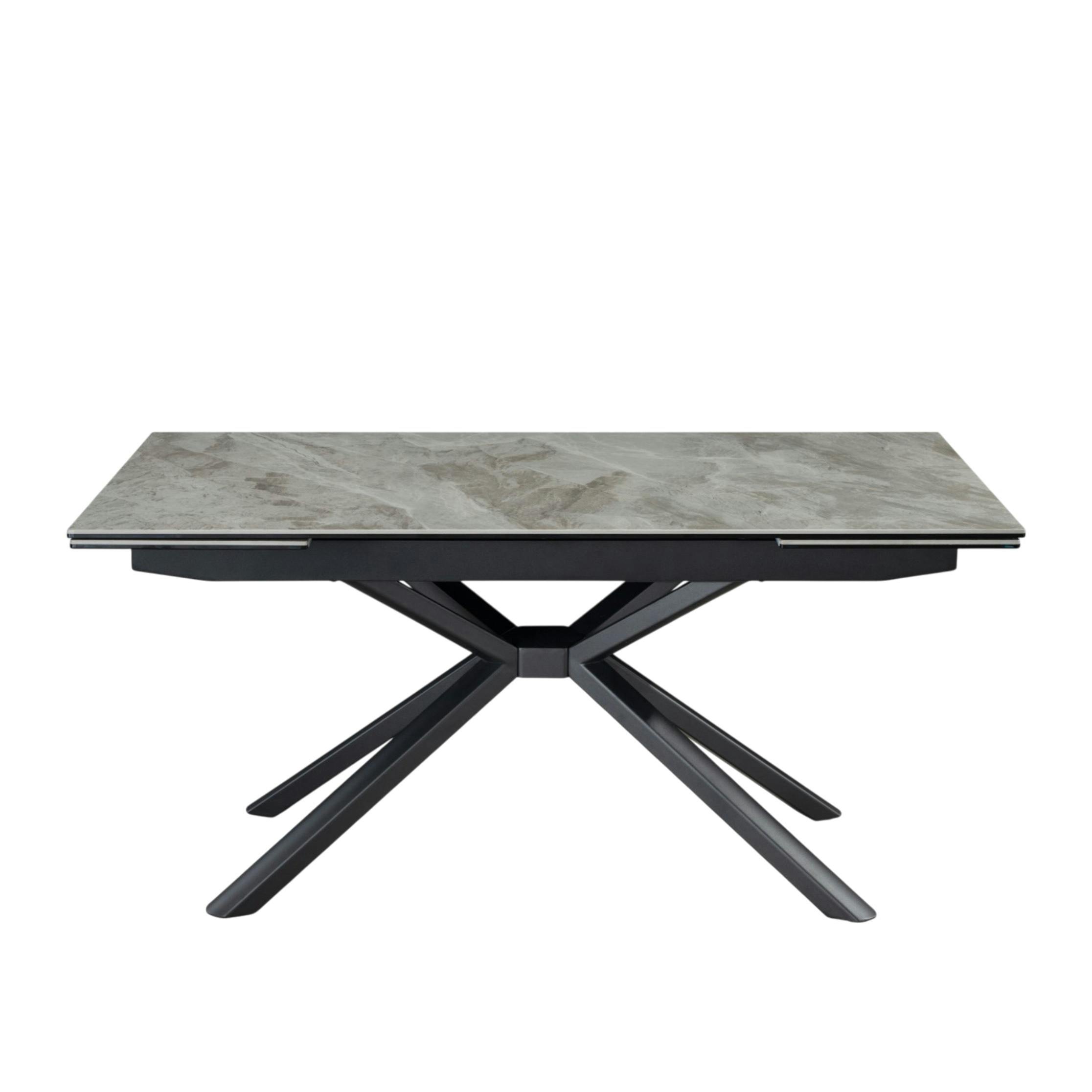 Table extensible en céramique marbrée grise 160-240 cm ORIS