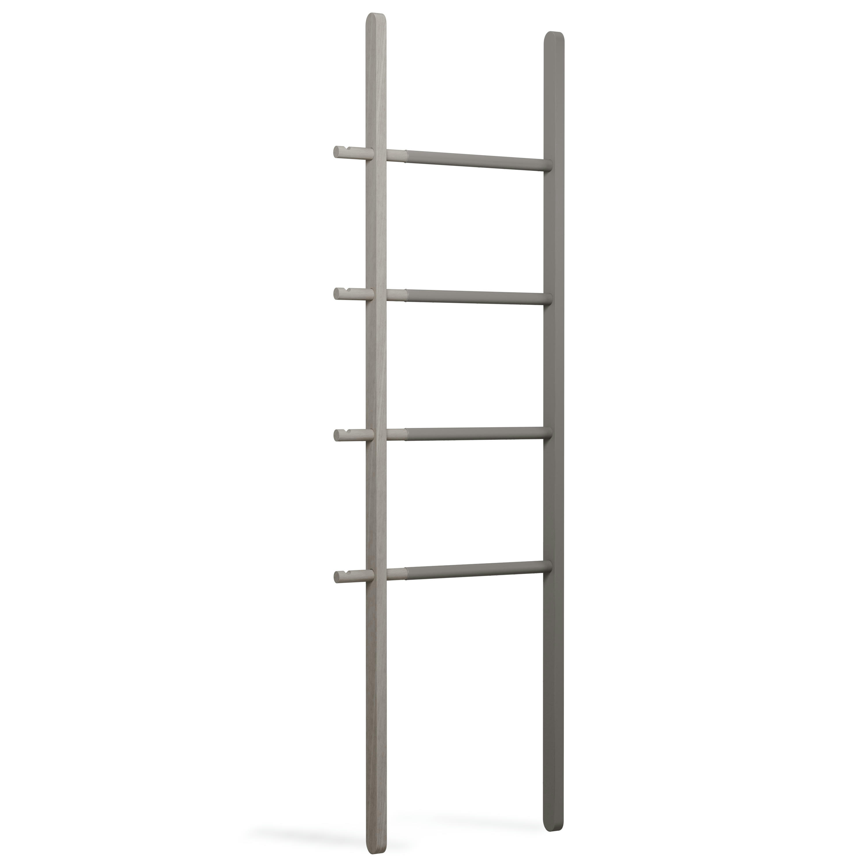 HUB - Echelle porte-vêtements métal et bois gris extensible
