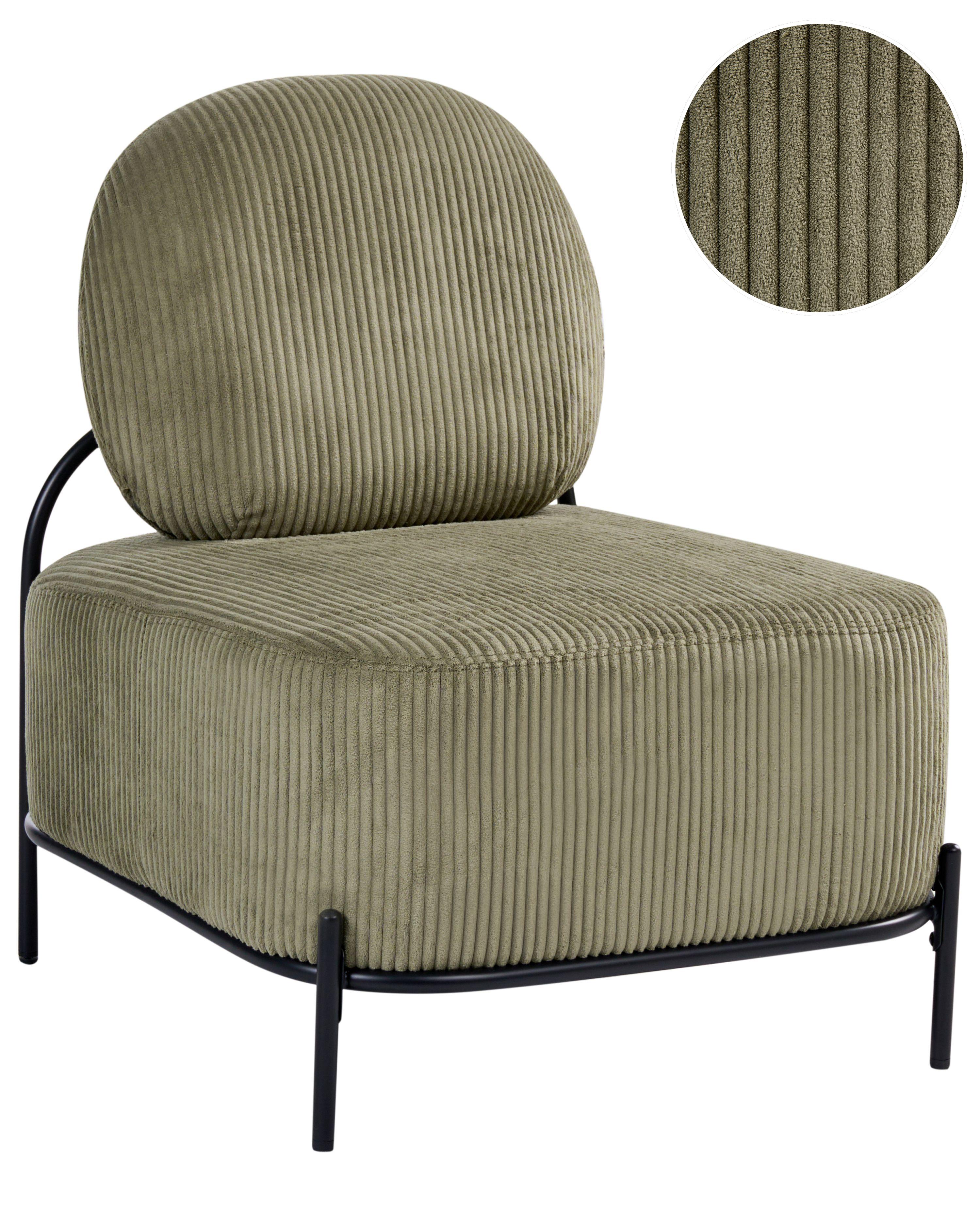 Armchair LUNDE Corduroy Green