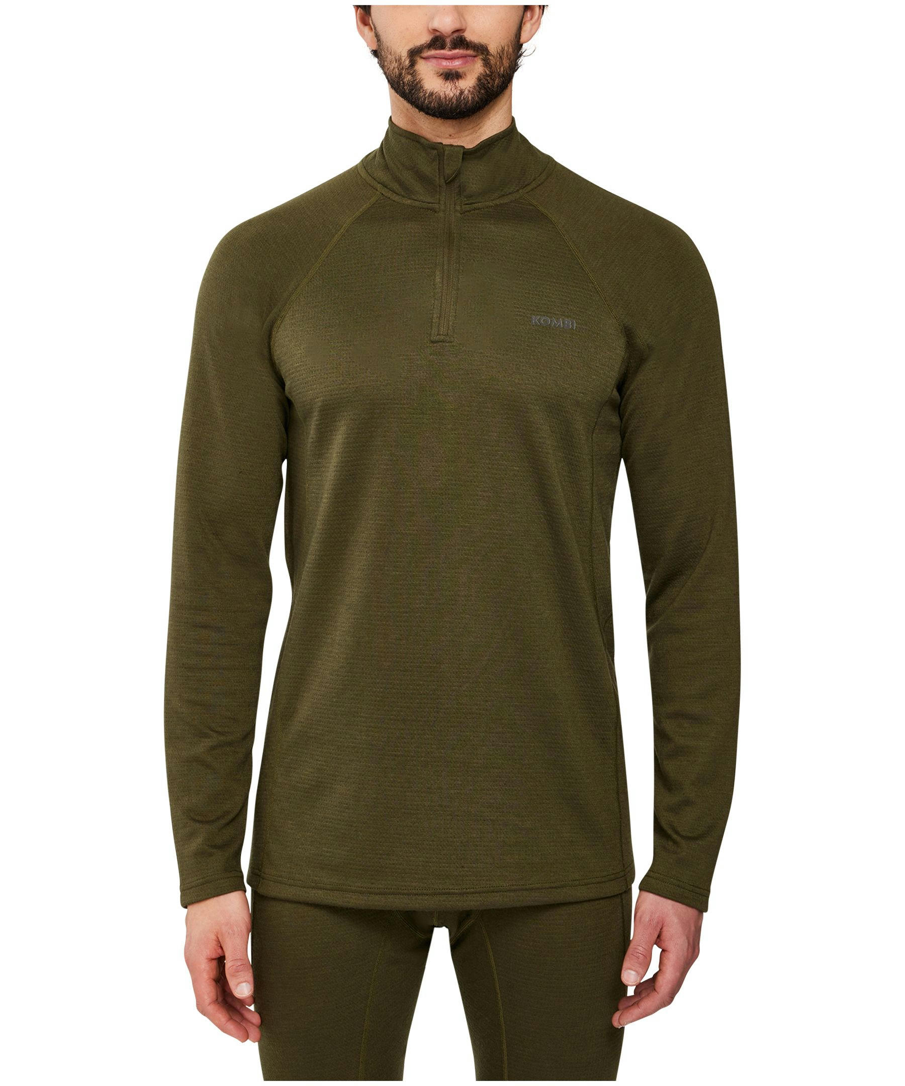 Kombi Men's Merino Blend Baselayer Zip Top