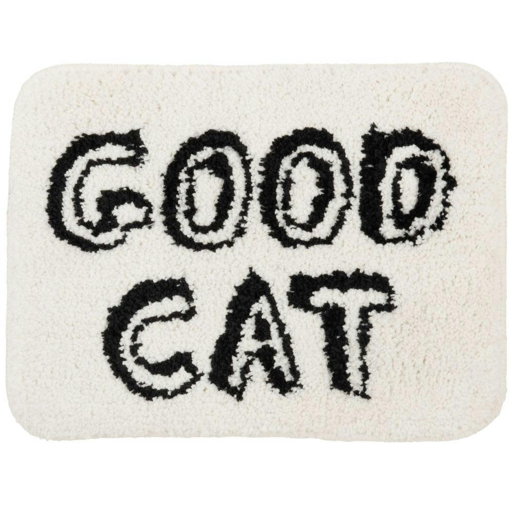 GOOD CAT - Tapis noir et blanc 40x30