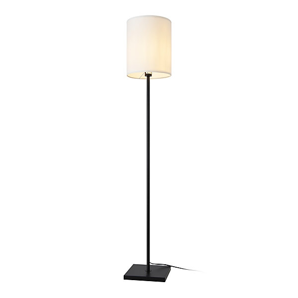 Lampadaire Solna E27 hauteur 158 cm noir blanc lux.pro