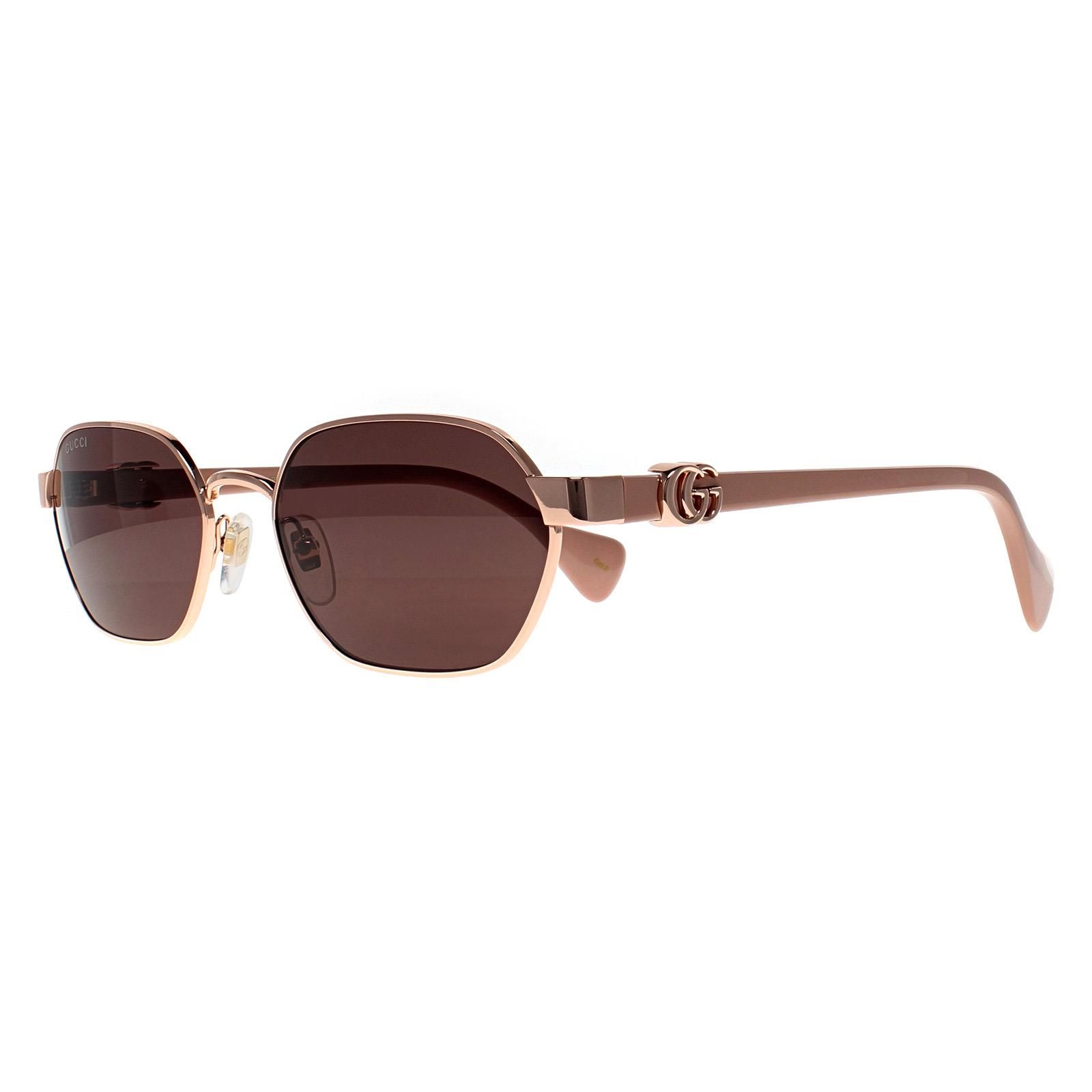 Gucci Square Shiny Rose Gold and Pink Violet GG1593S
