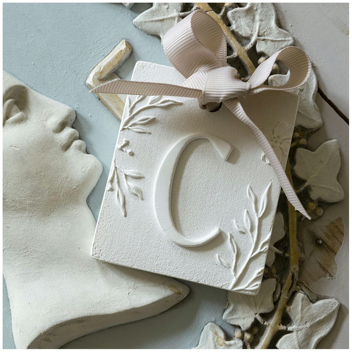 - Décor parfumé lettre C - Fleur de Coton