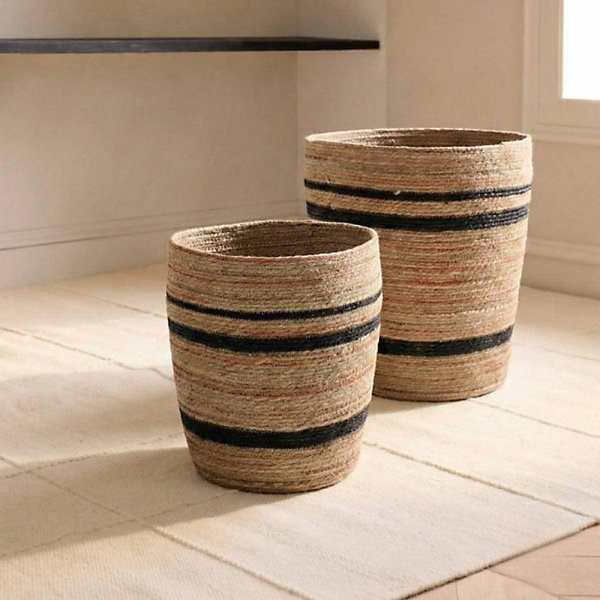 Panier haut en fibres naturelles 30x40cm
